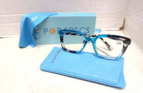 Pop Specs 752499609225 Elton John Reading Glasses -sapphire Remix 2.50 Rectangle Frame