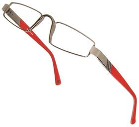 Y.486.03 Porsche Design Alto Moda Mens Half Rim Italian Reading Glasses With Low Profile Red