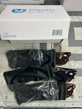 Primary Optics 845120013185 New 3-pc Reading Polarized Sun Glasses 3.00 Black Brown Bifocals
