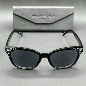 8591-010325-15.95 Prive Revaux The Daredevil Sun Readers 1.50 Black Euc With Case Blue-light