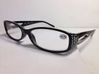 Prmr1 Georgio Caponi Womens Rhinestone Reading Glasses Black Nwt