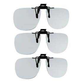 Simon-1004 Prosport 3 Pairs Clip-on Reading Glasses Flip-up Magnifying Lenses Lightweight
