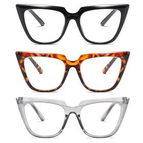 Us07-3pc-200 Prtcslwd Cat Eye Reading Glasses 2 3pcs-black/tortoiseshell/grey Transparent