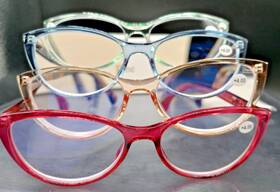 C144c12 Przene 4 Pk Reading Glasses Unisex Blue Light Blocking Readers #c144c12 - 4.0