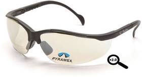 Sb1880r20 Pyramex V2 Readers Eyewear - Indoor/outdoor Mirror 2.0 Lens Black