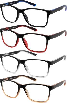 Qingshun 445012765739 Reading Glasses For Men 4-pack Stylish Computer Readers With Spring Hinges Anti