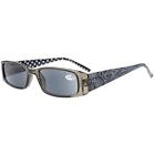 R006pgrey Lens125 Eyekepper Spring Hinges Polka Dots Patterned Temples Rectangular Reading Sunglasses