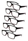 R032-black-yellow-5pcs-300 Eyekepper Spring Hinges Vintage Reading Glasses Men Readers 795400502598