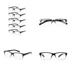 R032blackclear5pcs175 Spring Hinges Vintage Reading Glasses Men Readers Frame 795400502871