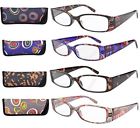 R040-geometric Mix-100 Eyekepper Beautiful Colors Spring Hinge Rectangular Reading Glasses
