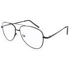 R1502black150 Reading Glasses Pilot Style Metal Frame Spring Hinges 795400493773