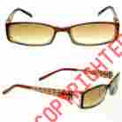 R231 Reader Kountry Bifocal Sunglasses Womens Slim Frame Brown Amber Lens Spring Hinges Alexa Hot
