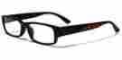 R330d150 Unbranded Rectangle Unisex Hinged Reading Glasses 1.50 Browns With Free Pouch