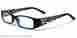 R331b225 Unbranded Rectangle Plastic Women Reading Glasses 2.25 Blue Clear W Free Pouch