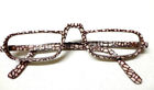 R634 Calabria Half Eyes Brown White Reading Glasses Light Weight