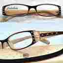 R836 Coffee Cream Calabria 0.50 6.00 Dazzle Crystal Reading Glasses Case