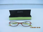 R837 Calabria Ladies 6.00 Reading Glasses With Rhinestone Accents Case Bronze 795780371609