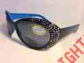 R853bs Sunglasses Rhinestone Womens Bifocal Readers 3.00 Blue Sun Reading