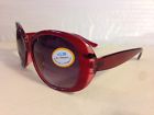 R856b Sun Readers Red 1.50 Nwt Bifocal Reading Women Sunglasses