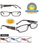 R9049 Quality Comfort Designs Cute Rectangular Readers Fun Spring Arms Hinges