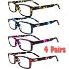 Ra4064 Geekion Pairs Mens Womens Camouflage Spring Hinge Reading Glasses Tortoise