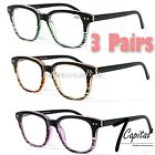Ra4065 Seven Capital Pairs Mens Womens Clubmaster Retangular Reading Reader Power