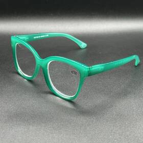 7476-082924-14.95 Rae Dunn Rd79r 2.50 Reading Glasses Aqua Green Flex Euc