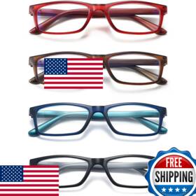 B0c22lh7xw Raoog 4 Pack Reading Glasses 1.0 Blue Light Blocking Men Women Rectangle