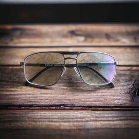 4818012 Rb Pilot Reading Glasses 56-16 140 C3 Black Square Aviator Style Frame Italy Ray