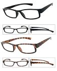 Re104cl Unbranded Retro Rectangular Frame Mens Womens Full Lens Magnified Reading