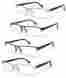 Re75 Unbranded Premium Quality Men Women Metal Frame Semi Rimless Reader Reading Glasses