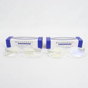 Readerest 818833012288 1.75 Mag Blue Blocking Clear Frame Rectangle Reading Glasses Lot Of 3