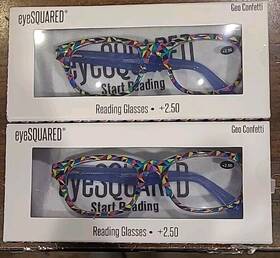 Readers 085612157830 Reading Glasses For Women By Eyesquared Designer 2.50 2 Pair
