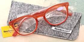 Readers 192304069606 Bi-focal Reading Glasses 3.25 - Orange Arlo Matte Frames Readers.com New