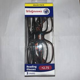Readers 195602033522 3 Pair Value Pack Walgreens 2.75 Reading Glasses