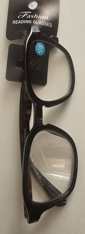 Readers 639277084095 Fashion Reading Glasses 2.00 Magnification Unisex Hinged