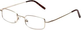 753-xl Readers 753 Xl Rectangle Reading Glasses 5.00 Gold Men Women Metal Single Power