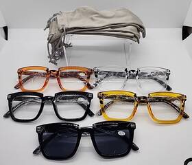 Readers 926766465157 Eyekepper 5 Pack Funky Reading Glasses Include Sunshine 0.75 Multicolor