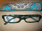 11071-0481.50 Readers Jennifer Vera Totally Bradley 11071-0481 1.50 Nwt Turquoise
