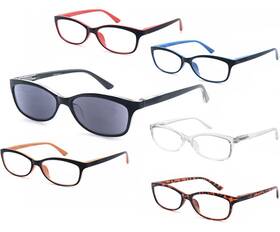 Msr203-c123456-250 Readers Women Reading Glasses 2.50 Ladies Lightweight Frame -6 Pack