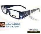 2.00cheetah Reading Reader 39.99 Lighted Nwt Miasto Specs Light Led Glasses