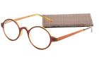 7285metaltemplesroundbrown Reading 23809 Glasses