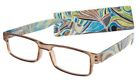 23843 Reading 7304solidfrontswirltemplebrown Glasses