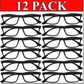 6546 Reading Glasses Mens Womens Readers Unisex 12 Pack Bulk Lot 1 Strength