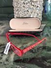 Jl1044b Reading Nwt 440 Glasses Red Leiber 1.5 Orange Swarovski Crystal Judith