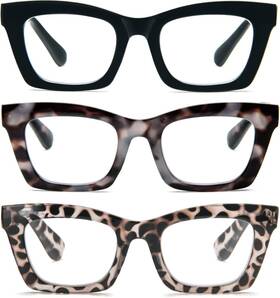 Reavee 313014844837 Oprah Style Reading Glasses For Women Blue Light Blocking Cute Oversized