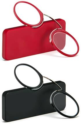 B09y5mxzs5 Reavee 2-pack Pinch Nose Clip-on Reading Glasses Armless 1.0 For Men And Women