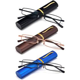 Rm01-2.5 Reavee 3pack Slim Pen Reading Glasses Small Tube Stylish Readers For Men Women Spring H