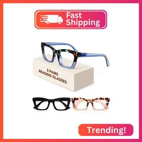 7321-3p-mix1-3.00 Resjok Oprah Reading Glasses For Women-3pack Blue Light Blocking Fashion Readers