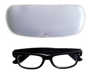 50-19-140 Retro Fw-7958 Red Bluff Look Eyeglasses 3.75 Frame With Case Black